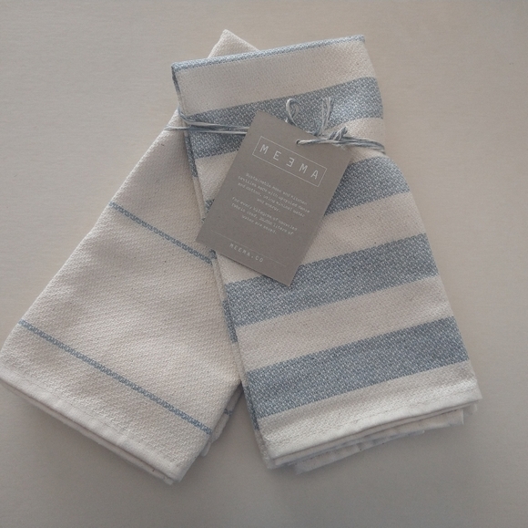 NEW 2 pk Meema Rustic Kitchen Dish Towels Tea Towels
